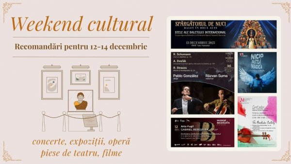 Weekend cultural - Recomandări pentru 12-14 decembrie