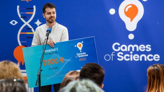 Florin Teleanu este câștigătorul Games of Science 2023: discursul despre legătura dintre mecanica cuantică și fenomenele biologice a primit 2.000 de euro