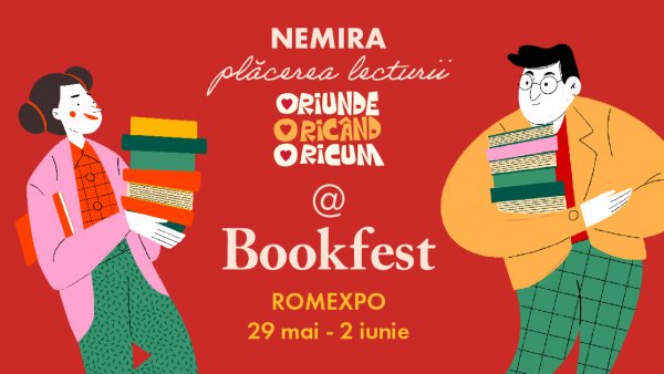 Nemira, NEZUMI și NEMI vin la Salonul Internațional de Carte Bookfest cu noutăți, oferte speciale și titlurile perfecte de vacanță