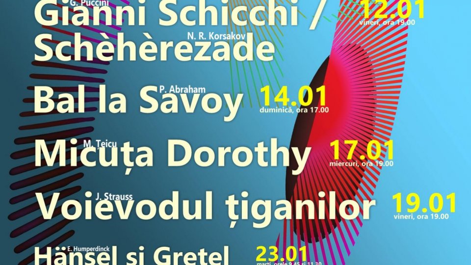 Spectacole în luna ianuarie 2024 la Opera Națională Română din Timișoara