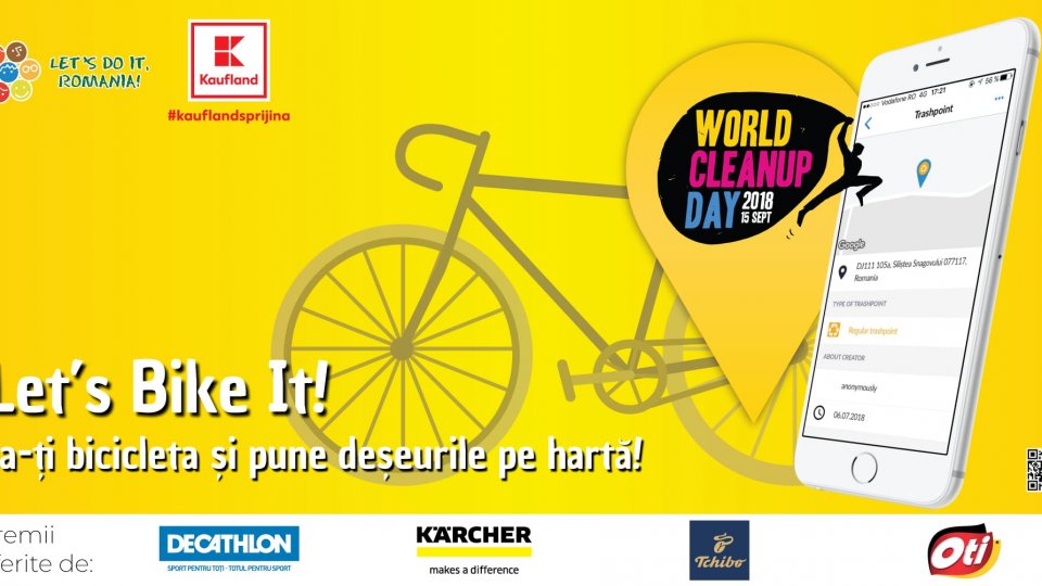 Let’s Bike It! – Ia-ți bicicleta și pune deșeurile pe hartă pentru Ziua de Curățenie Națională - Premii în valoare de 10 347 RON pentru cei mai implicați bicicliști