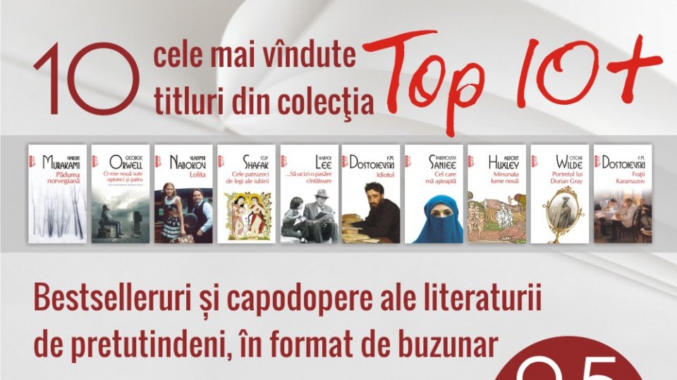 500 de titluri în colecția „Top 10+” a Editurii Polirom. 2,5 milioane de volume vândute