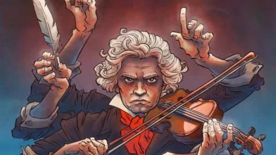 Romanul grafic „Beethoven, geniu nemuritor”, ilustrat de Remus Brezeanu, lansat online de ICR Berlin