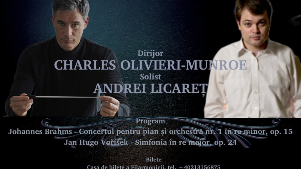 Dirijorul canadian Charles Olivieri-Munroe și pianistul Andrei Licareț revin pe scena Ateneului Român