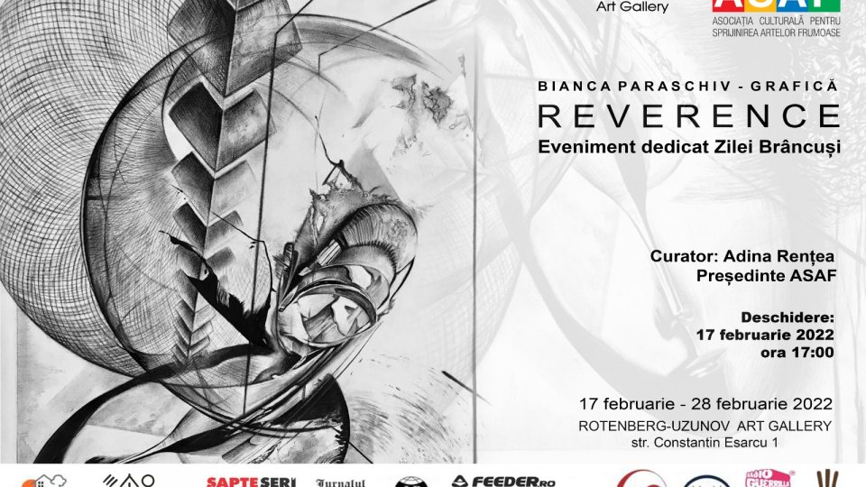 Bianca Paraschiv-Grafică “REVERENCE” Expoziție-Eveniment dedicat Zilei Brâncuși