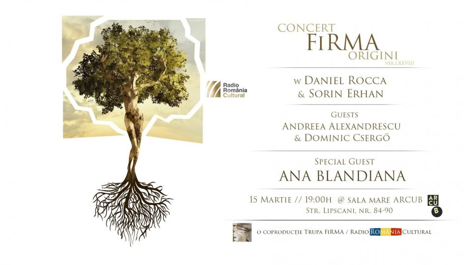 Trupa Firma concertează marți, 15 martie, la ARCUB. Un eveniment coprodus de Radio România Cultural   
