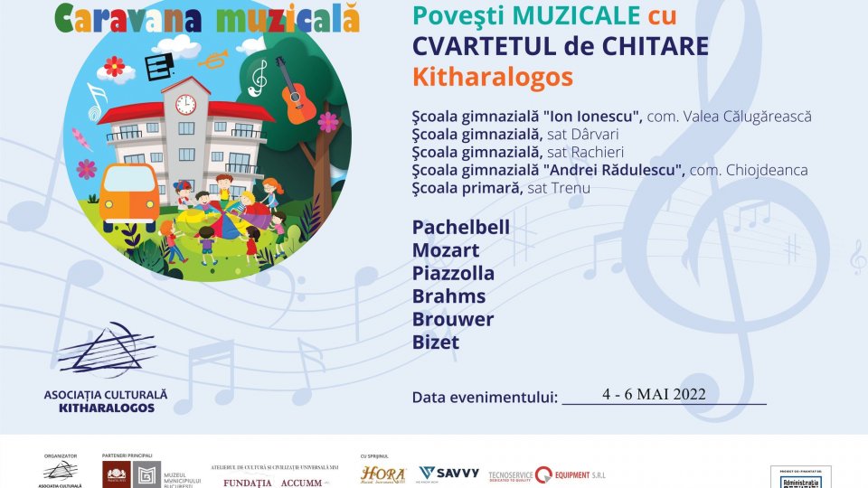  Proiectul „Muzică pe pâine” ajunge în 5 şcoli primare şi gimnaziale din judeţul Prahova