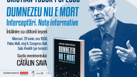 Cristian Tudor Popescu vine la Iași: întâlnire cu cititorii la Palas Mall