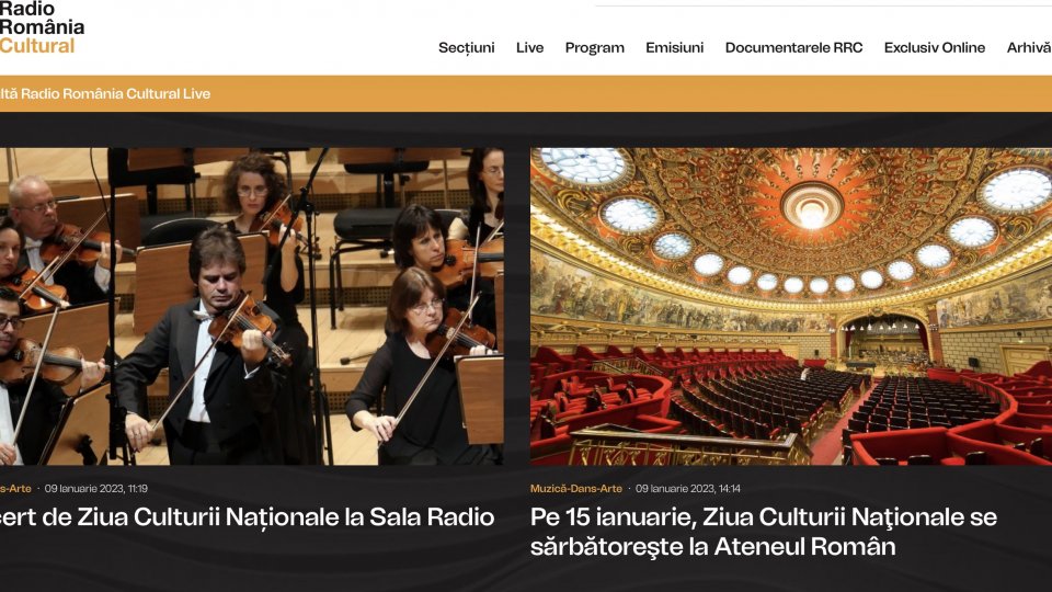 Vizitează noul portal online al Radio România Cultural 