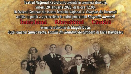 Vineri, 20 ianuarie 2023, de la ora 12.00 Audiție cu public în Foaierul Tapiseriei al Teatrului Național „I.L. Caragiale” București