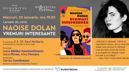 Lansare – Naoise Dolan, „Vremuri interesante“, bestseller Gaudeamus 2022 la Librăria Humanitas Cișmigiu