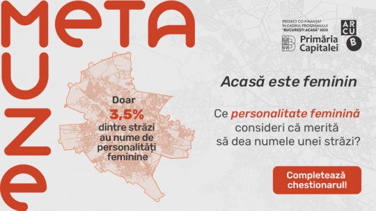 Revoluție culturală pentru echilibru de gen: META MUZE aduce nume de personalități feminine pe străzile Bucureștiului