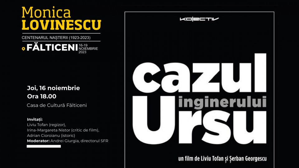 Asociația Artis organizează proiecții de film în cadrul proiectului „Monica Lovinescu - Centenarul Nașterii” - 100 de ani. Un destin care a scris istorie, văzut acum prin film