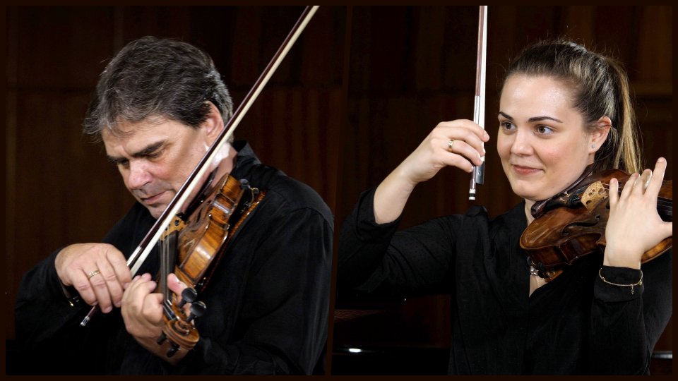 Două viori ale lui Enescu, la Sala Radio, pe 21 noiembrie, în Turneul ”Vioara lui Enescu”: Gabriel Croitoru – vioara Guarneri del Gesù și Simina Croitoru – vioara Paul Kaul