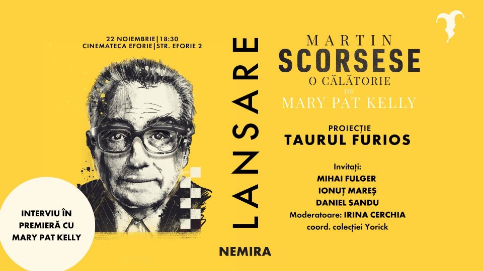 Editura Nemira prezintă volumul „Martin Scorsese: O călătorie” printr-un interviu în exclusivitate cu autoarea și proiecția filmului Taurul Fioros la Cinemateca Eforie