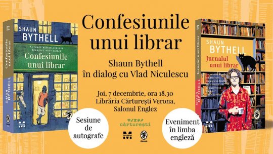 Shaun Bythell, faimosul librar și autor scoțian, vine în România