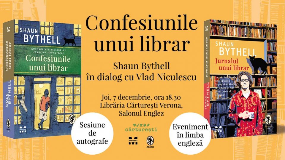 Shaun Bythell, faimosul librar și autor scoțian, vine în România