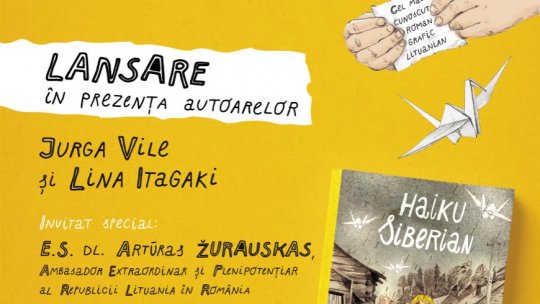 Eveniment dedicat romanului grafic Haiku siberian, în prezența autoarelor Jurga Vile și Lina Itagaki, la librăria Seneca Anticafe