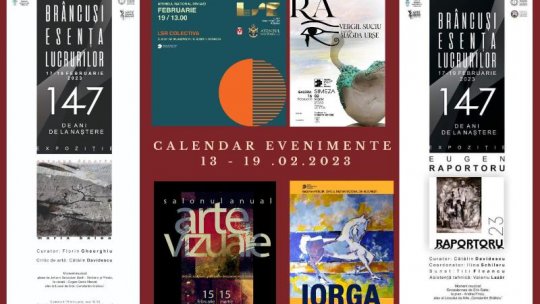 Săptămâna 13 -19 februarie se anunță deosebit de interesantă pentru iubitorii artelor frumoase, iar Uniunea Artiștilor Plastici din România propune câteva repere de neratat