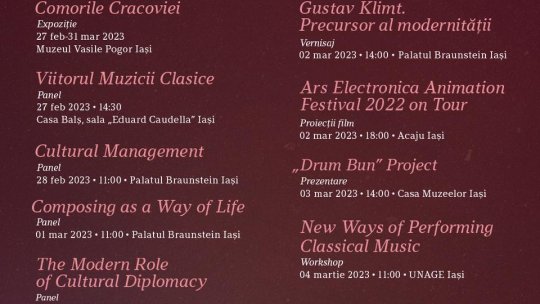 Pe 26 februarie debutează Classix Festival 2023 - Programul Classix in Focus -