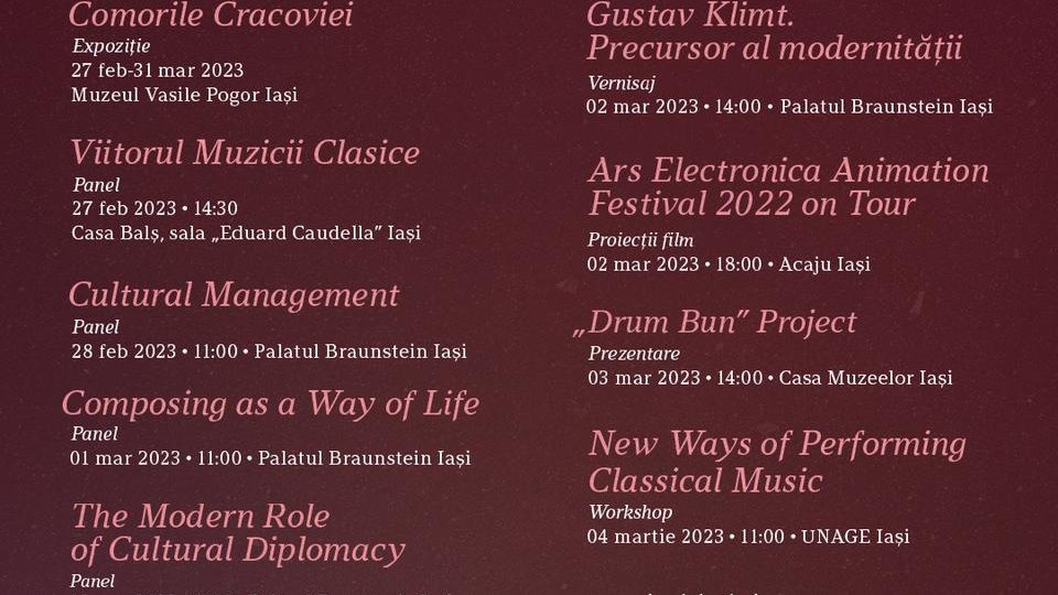 Pe 26 februarie debutează Classix Festival 2023 - Programul Classix in Focus -