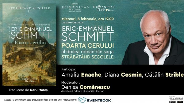 Lansare „Poarta cerului“ de Eric-Emmanuel Schmitt, al doilea roman din saga STRĂBĂTÂND SECOLELE
