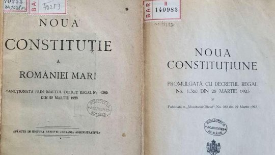 Idei în nocturnă- Pagini de Istorie: O istorie a sistemului constituțional românesc. Un veac de la promulgarea Constituției din 1923