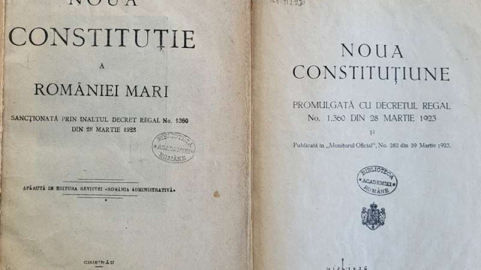 Timpul prezent - Ioan Stanomir despre Constituţia din 1923 şi „democraţia de vitrină”