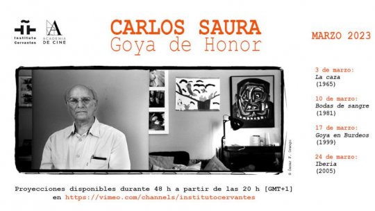 Filme online la Institutul Cervantes Omagiu lui Carlos Saura, Premiul Goya de Onoare 2023