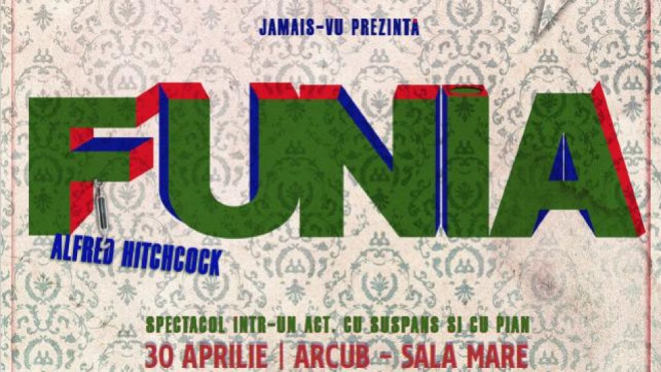 Thriller Hitchcock-Ian în spectacolul "Funia", din 30 aprilie, la Arcub