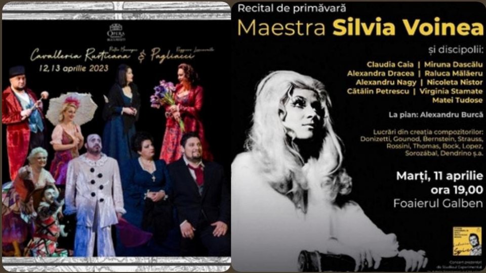 „Cavalleria Rusticana & Pagliacci” și „Recital de primăvară”, în cea de-a doua săptămână din aprilie la ONB