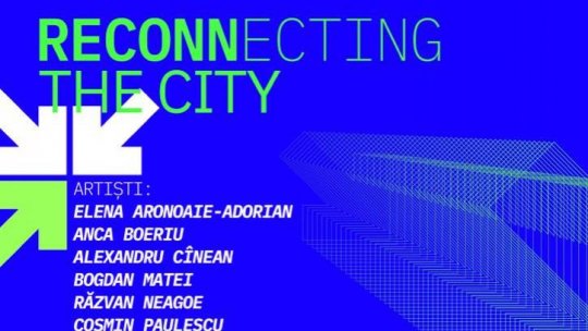Instalație vizuală derivată din spectacolul-aplicație The Walks by Rimini Protokoll în cadrul expoziției Reconecting The City