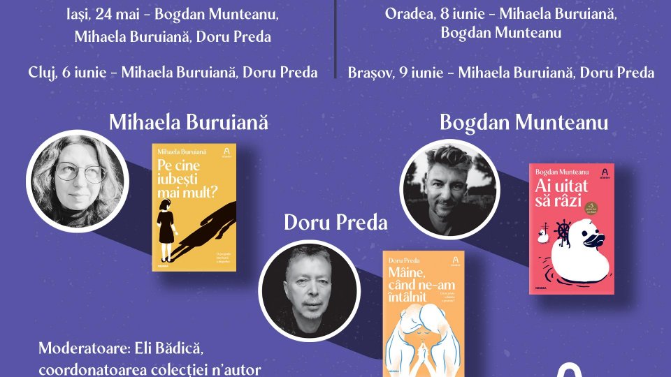 Turneele n'autor - Vino să te întâlnești cu scriitorii români în librăriile Cărturești din țară