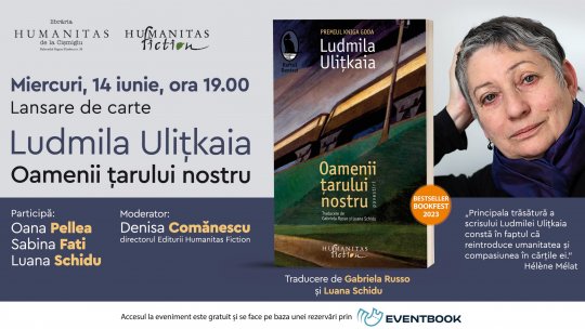 Lansarea volumului de povestiri „Oamenii țarului nostru“ de Ludmila Ulițkaia la Librăria Humanitas de la Cișmigiu