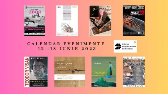 În perioada 12 – 18 iunie 2023, au loc mai multe eveniment ale artelor vizuale, dintre care Uniunea Artiștilor Plastici din România recomandă