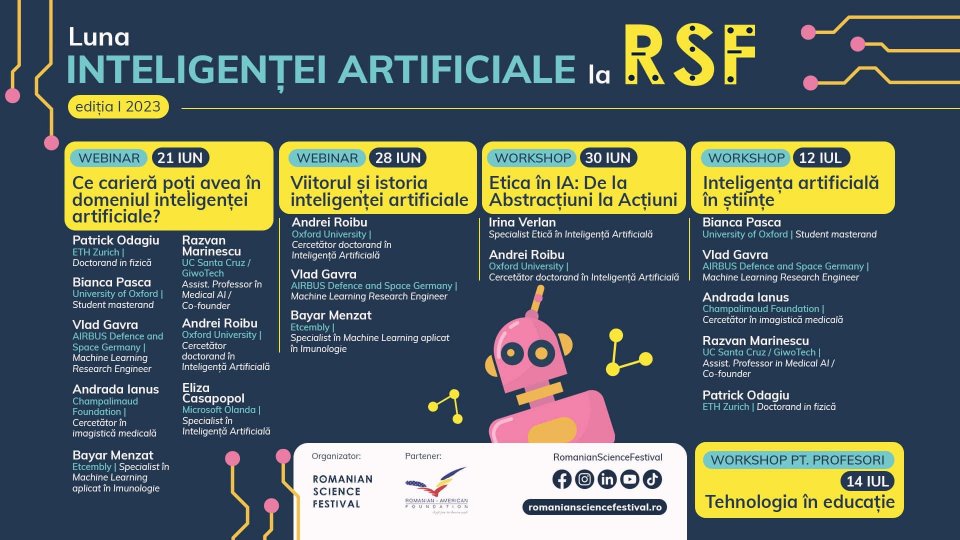 PREMIERĂ: Luna Inteligenței artificiale la Romanian Science Festival
