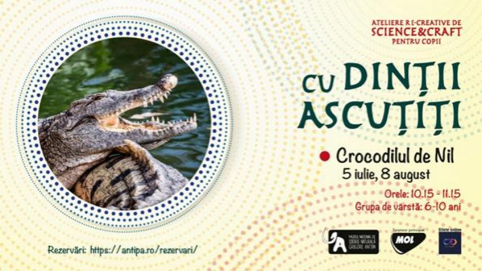 Cu dinții ascuțiți: Crocodilul de Nil - Miercuri, 5 iulie, între orele 10:15 și 11:15