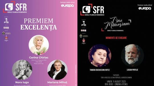 SFR 14: Premii de excelență și Gala CineMemoriam - Corina Chiriac, Nora Iuga, Mariana Mihuț, premiate la festival