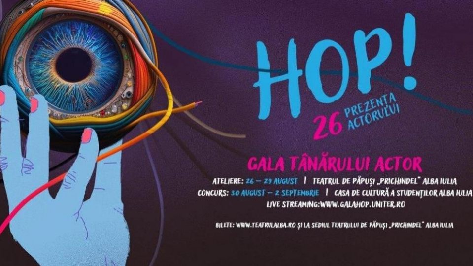 Programul evenimentelor din cadrul Galei Tânărului Actor HOP 2023: concurs și spectacole invitate