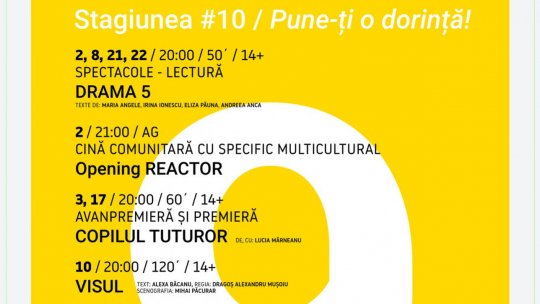 Începe stagiunea #10 la Reactor: Pune-ți o dorință!