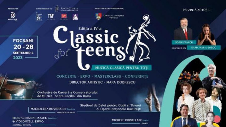 Mari tineri artiști, la Focșani - De la membrii ansamblului Violoncellissimo și pianistul Cătălin Răducanu, la Orchestra Academiei Santa Cecilia din Roma