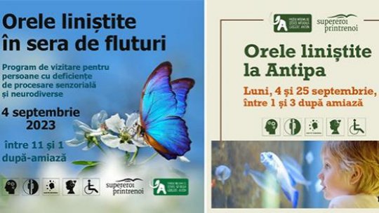 Muzeul Național de Istorie Naturală "Grigore Antipa" continuă și în luna septembrie 2023 proiectul "Orele liniștite", un eveniment organizat în parteneriat cu asociația Supereroi printre noi