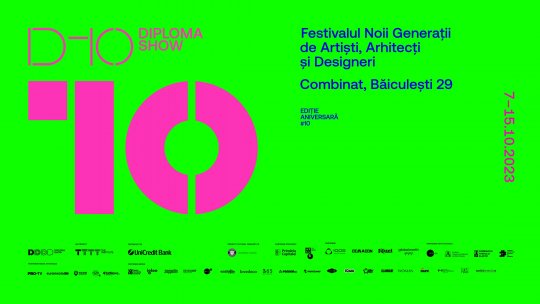 DIPLOMA Show 2023, ediția a X-a: 130 de lucrări prezentate publicului larg la Combinatul Fondului Plastic și o expunere unică de artiști din edițiile anterioare, în 10 locuri inedite din Capitală