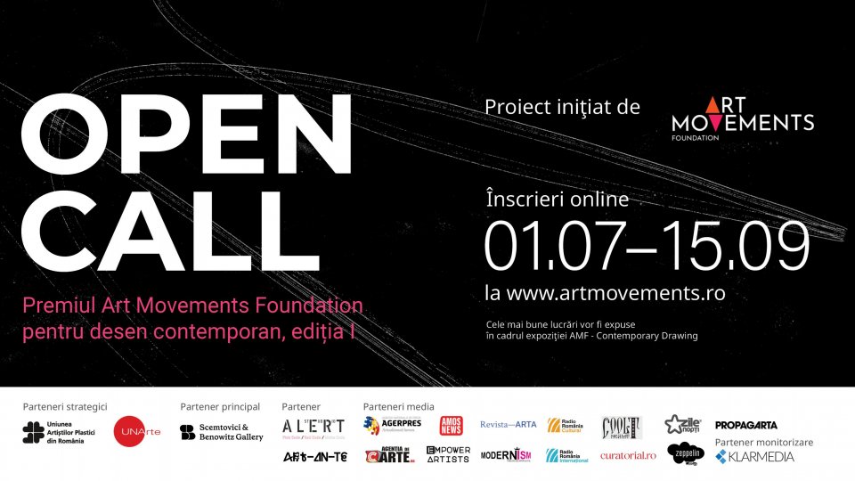 OPEN CALL până pe 15 septembrie –  Premiul Art Movements Foundation pentru desen contemporan 