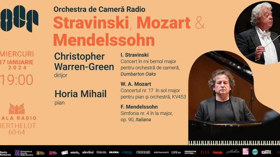 Stravinski/Mozart/Mendelssohn, sub bagheta dirijorului britanic Christopher Warren-Green