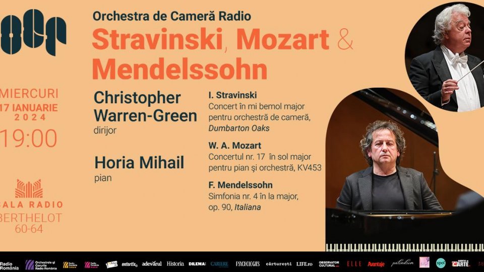 Stravinski/Mozart/Mendelssohn, sub bagheta dirijorului britanic Christopher Warren-Green