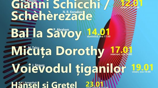 Spectacole în luna ianuarie 2024 la Opera Națională Română din Timișoara