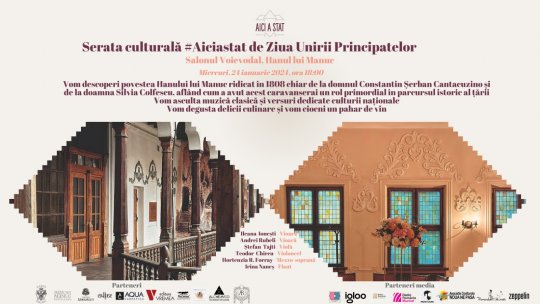 #Aiciastat Serata culturală cu flaut și romanțe la caravanserai de Ziua Unirii Principatelor 24 ianuarie 2024, ora 18:00