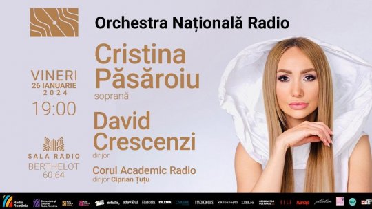 Aplaudată alături de Andrea Bocelli,  soprana CRISTINA PĂSĂROIU invitată la Sala Radio