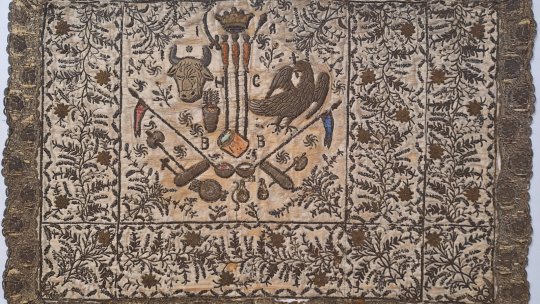 O importantă broderie heraldică din epoca fanariotă achiziționată la Paris de MNAR cu sprijinul Ministerului Culturii